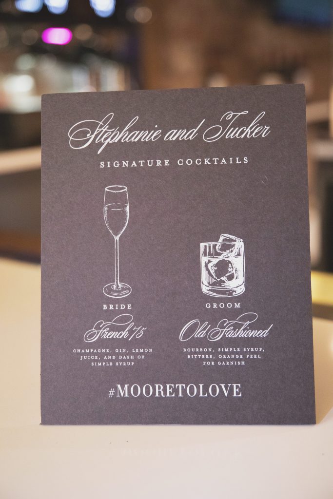 Union Station, signature cocktail menu, Elliott Events
