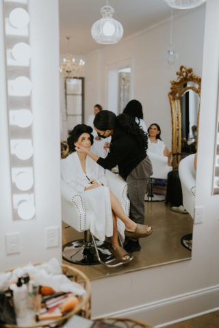 bride portrait, makeup