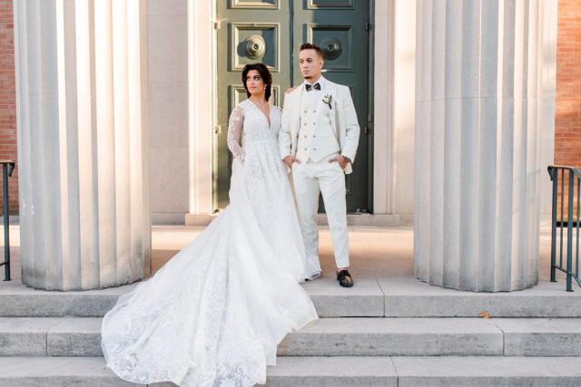 bride, groom, portrait