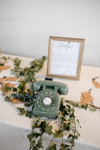 reception, greenery, floral, decor, welcome table, Saint Elle